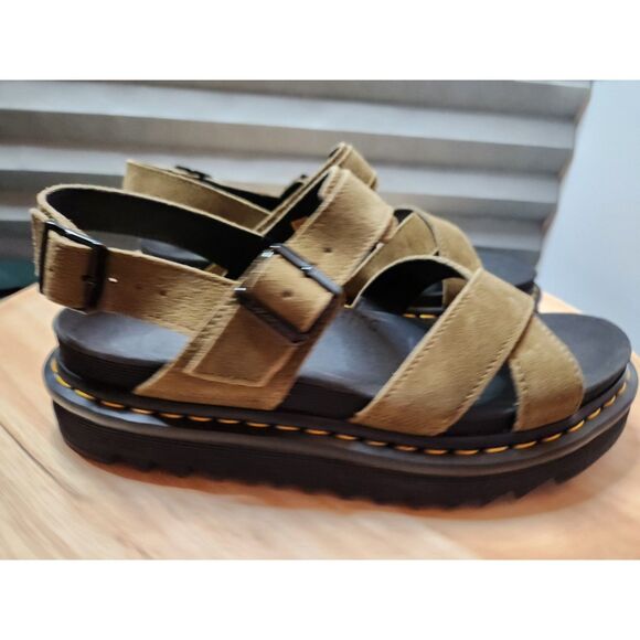 Dr. Martens Voss II | Bronx Suede Sandals | DMS Olive | Women's size 11 - Picture 3 of 14